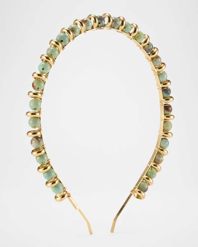 Xenia Stone Beaded Strand Headband